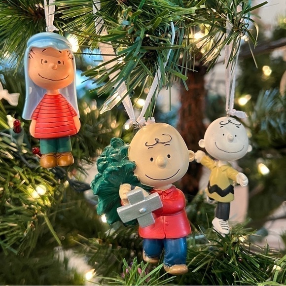 Hallmark Peanuts Christmas Tree Ornaments Charlie Brown, Linus the Shepherd